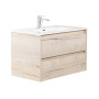 Тумба с раковиной подвесная BelBagno KRAFT 90 Cemento Grigio, раковина белая Тумба с раковиной подвесная BelBagno KRAFT 90 Cemento Grigio, раковина белая