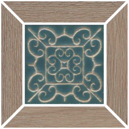 Вставка Тровазо наборный коричневый тёмный матовый 13x13x0,9