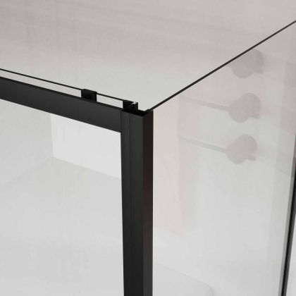 Душевой уголок City VSR-5CT9011CLB, 1100*900, черный, стекло прозрачное