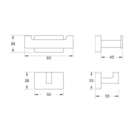 Крючок двойной, SG5621H Shevanik, Черный Крючок двойной, SG5621H Shevanik, Черный