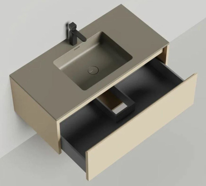 Подвесная тумба Domino 1000, эмаль, Onda Plus, гладкий фасад