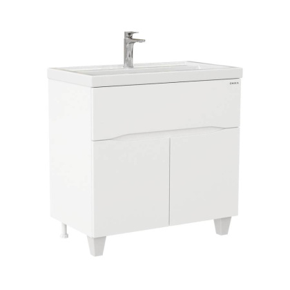 Тумба Onika Стрим 80 напольная, белая (ум. Фостер 80)