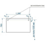 Зеркало навесное (ШхГхВ) 1200х20х700