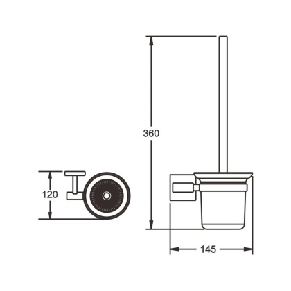 Ершик для унитаза, RG3000H Rose, Золото с черным Ершик для унитаза, RG3000H Rose, Золото с черным
