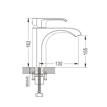 Смеситель для раковины латунь R1701 Смеситель для раковины латунь R1701