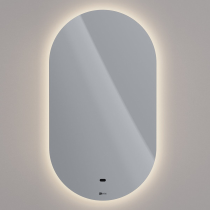 Зеркало Lemark OLSA 55х100см овальное с интерьерной подсветкой, с подогревом