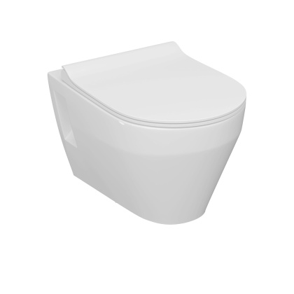 Унитаз консольный керам. LAPARET Correct с сиденьем микролифт белый с1