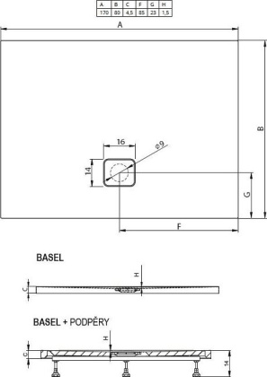 Акриловый душевой поддон Riho Basel 411 170x80  белый + сифон DC210050000000S Акриловый душевой поддон Riho Basel 411 170x80  белый + сифон DC210050000000S