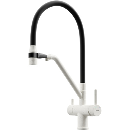 Смеситель для кухни SANCOS Dora с возможностью подключения фильтра для воды, цвет белый гранит, арт. SC4003GR