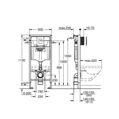 Инсталляция для унитаза подвесного стандартная комплект Grohe Rapid SL (38772001) Инсталляция для унитаза подвесного стандартная комплект Grohe Rapid SL (38772001)