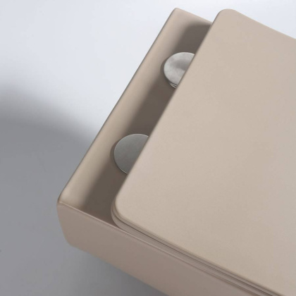 Унитаз подвесной Evo VT1-34SMC безободковый, цвет капучино матовый, ультратонкое soft-close сиденье