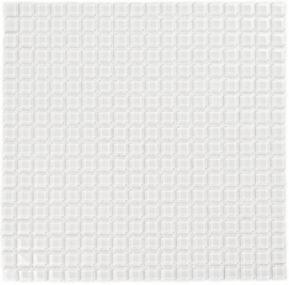 Мозаика стеклянная Super White (чип 4*15*15) 300*300(22шт.-1.98м2), м2