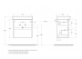 Тумба с раковиной подвесная с одним ящиком BelBagno NEON 60 Rovere Scuro, раковина белая Тумба с раковиной подвесная с одним ящиком BelBagno NEON 60 Rovere Scuro, раковина белая