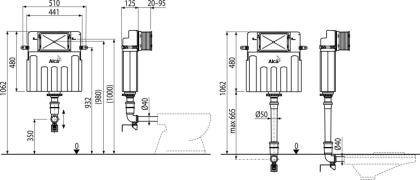 Бачок для замуровывания в стену
