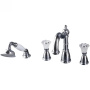 Смеситель врезной на 4 отв., Camelia хром_Комплект