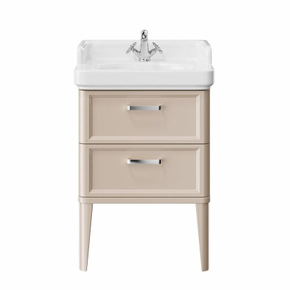 Тумба POMPEI напольная с 2 ящиками 60, камео бежевый глянцевый PO.N.60.2\CAM