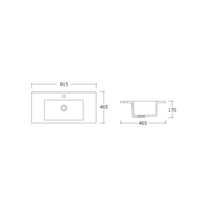 Раковина VBS-13980 керамическая, цвет белый
