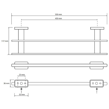 Полотенцедержатель двойной