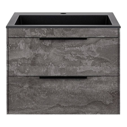 База под раковину Chiara 2D 600 подвесная, 2 выкатных ящика soft-close, G.Stone