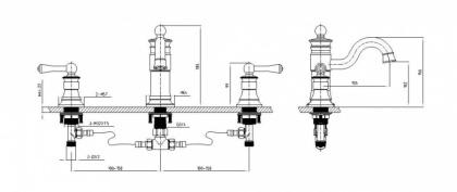 Смеситель Timo Adelia 6021/04F black-antique