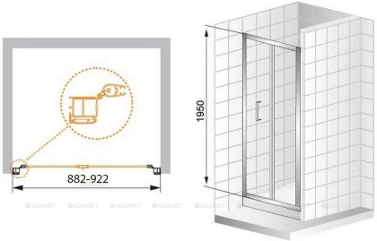 ANIMA-W-BS-90-C-Cr Душевая дверь