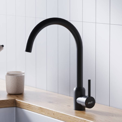 D3007022 Logic кухонный смеситель поворотный, черный D3007022 Logic кухонный смеситель поворотный, черный