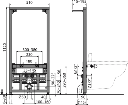 Монтажная рама для биде Монтажная рама для биде
