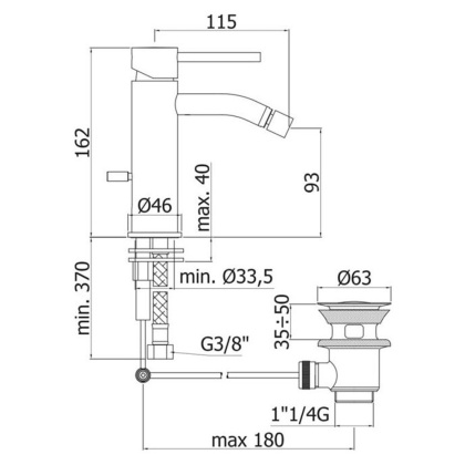 Смеситель для биде Paffoni Light LIG135CR