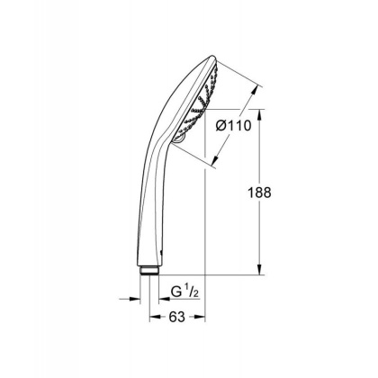 Душ ручной Grohe Euphoria 110 Massage 27221000 хром
