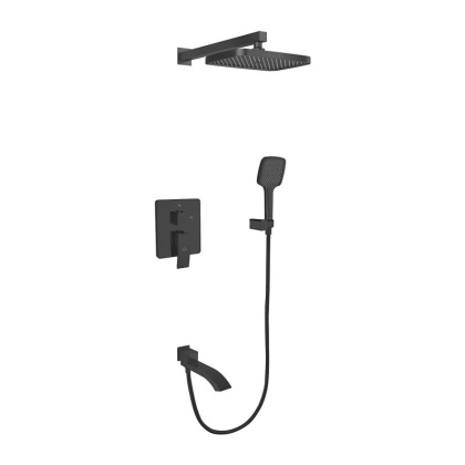 Душевая система встраиваемая Rose R1535H, черный