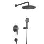STYLUS-DSET-01 Душевой комплект встраиваемый (смеситель встраиваемый, верхний душ, ручной душ со шлангом, штуцер с держателем), хром