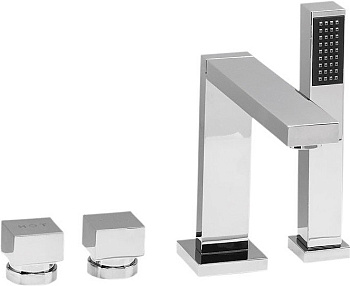 Смеситель на борт ванны QUARDO LUX, врезной, 4 элемента Смеситель на борт ванны QUARDO LUX, врезной, 4 элемента