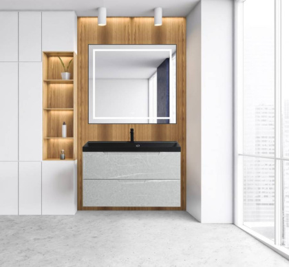 Тумба с раковиной подвесная BelBagno VITTORIA 100 Bianco Lucido-P, раковина белая Тумба с раковиной подвесная BelBagno VITTORIA 100 Bianco Lucido-P, раковина белая