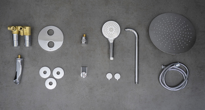 Смеситель Lemark Yeti LM7822C термостатический для ванны и душа, встраиваемый