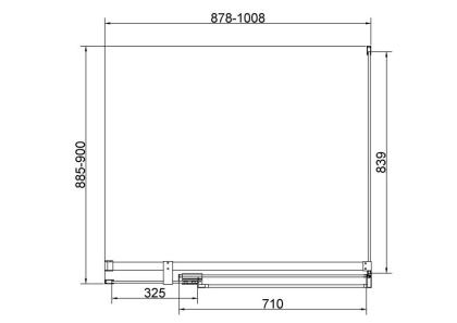 Душевой уголок Экстенза (Extenza) VSR-4EX111210CLGM, 1100/1200*1000, вороненая сталь, стекло прозрачное