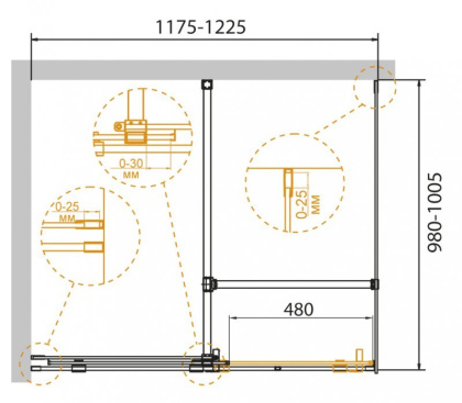 STREAM-AH-1-120/100-C-Cr Душевой уголок STREAM-AH-1-120/100-C-Cr Душевой уголок
