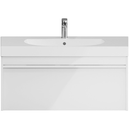 Тумба с раковиной Kerama Marazzi Modula 100 см MO.100.1+1\WHT глянцевый белый