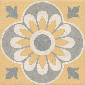 Декор VT\A462\5009 Эрмитаж 3 желтый/оранжевый/серый 20см*20см*6,9мм (1уп/10шт/)матовый, шт