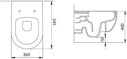 Чаша подвесного унитаза Allen Brau Priority 4.31001.AN антрацит