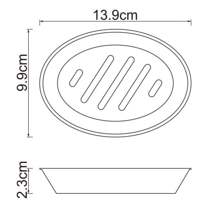 Мыльница Ruwer, 13,9х2,3х9,9 см, хром, K-6729