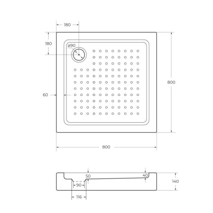 Акриловый поддон CEZARES TRAY-A-A-80-15-W Акриловый поддон CEZARES TRAY-A-A-80-15-W