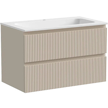 Тумба подвесная SANCOS Snob T 790х445х500, c двумя ящиками оснащенными доводчиками, Beige Soft , арт.SNT80CE Тумба подвесная SANCOS Snob T 790х445х500, c двумя ящиками оснащенными доводчиками, Beige Soft , арт.SNT80CE