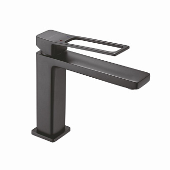 Смеситель для раковины латунь, черный S6901H