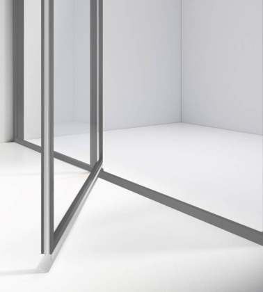 Душевой уголок Slim 8mm VSR-4SLP9012CLGM, 1200*900, вороненая сталь, стекло прозрачное