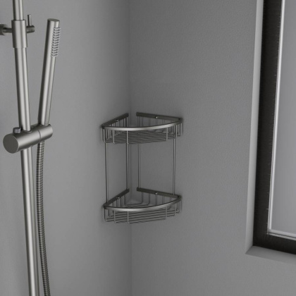 Полка угловая двойная Timo Saona 13082/18 черное золото