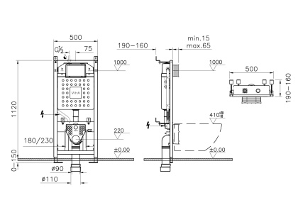 Система инсталляции для унитазов VitrA V12 Система инсталляции для унитазов VitrA V12