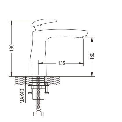 Смеситель для раковины латунь R2401F Смеситель для раковины латунь R2401F