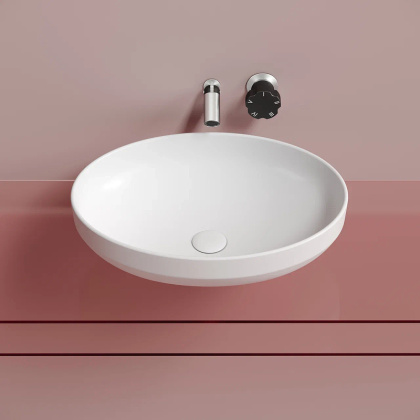 Умывальник чаша накладная овальная (цвет Белый Матовый) Element 502*363*145мм