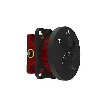 Встраиваемый смеситель для душа VSCV-322T-MMB двухфункциональный, термостатический, черный