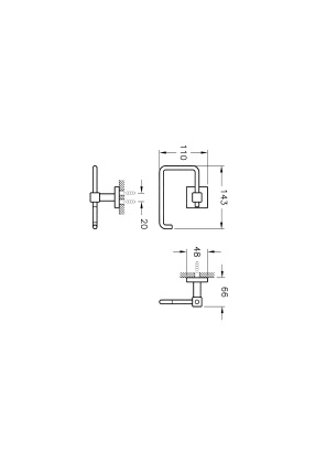 Держатель рулона туалетной бумаги Q-Line, цвет хром